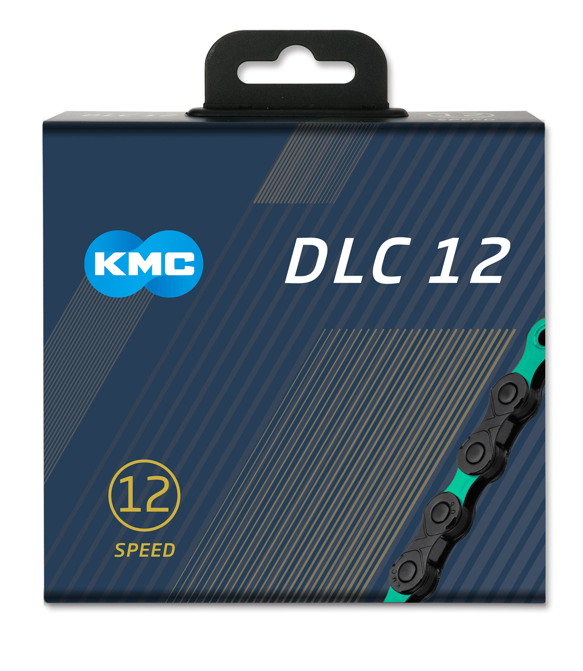 Lánc KMC DLC 12 fekete/Celeste, 12 sebesség